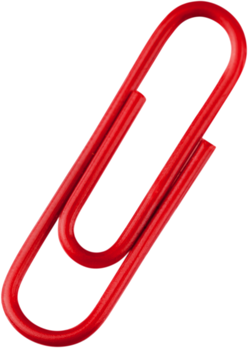 Red Paper Clip - Isolated